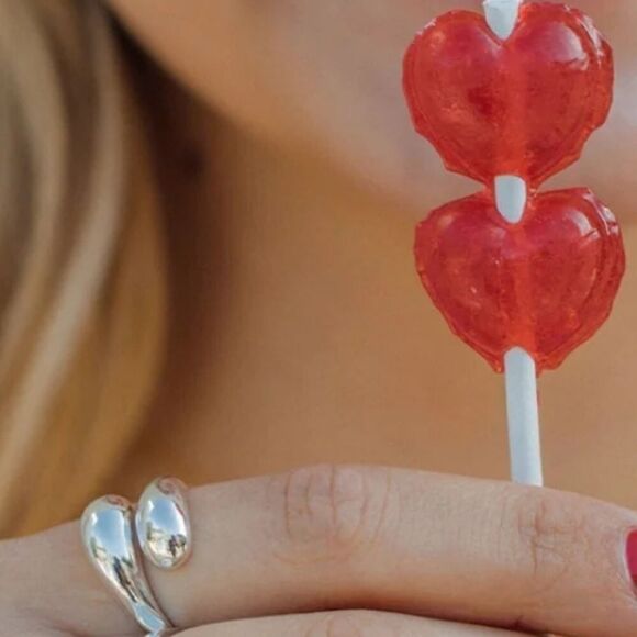 Silver Plated Adjustable Minimalist Drop Band Jewelry Rings - Picture 3 of 9